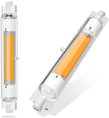 MJGFD R7S LED 118mm Dimmbar Lampen, 30W LED R7S 118mm Glühbirne Ersatz für 300W Halogen Leuchtmittel, Warmweiß 3000K 3000LM Kein Flackern, 360°Abstrahlwinkel Stab, 2er Pack
