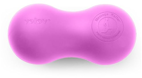 Velov Faszienball mit 6,3 cm Durchmesser – Kleiner Massageball aus Silikon | Faszienkugel zur punktuellen Selbstmassage gegen Muskelverspannung (Duo Lila)