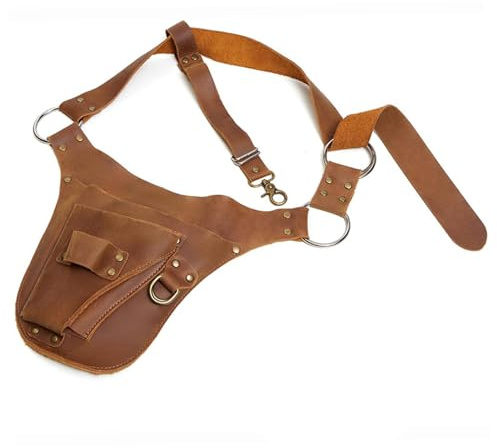 Ceinture à outils de jardin, organiseur d'outils de jardin en cuir PU robuste et portable, pochette jardinage multifonctionnelle pour femmes et hommes jardiniers organisateur d' jardi