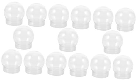 YARNOW 15stücke Teiliges Plastik Schneekugel Bastelset Klare DIY Schneekugel Zubehör Für Einfache Montage Vielseitig Einsetzbar Für Schmuck Ornament Und Weihnachtsdeko