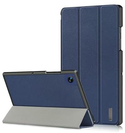 TXWLLIU Hülle für Samsung Galaxy Tab A8 10,5 Zoll 2022/2021 (SM-X200/X205/X207), Dreifach Gefaltete Klappbare Schutzhülle, Dünne Leichte Tablet Schutzhülle mit Auto Wake/Sleep, Dunkelblau