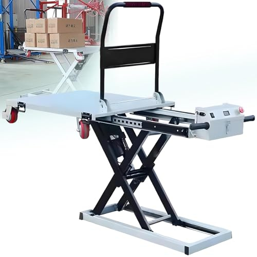 Carro Hidráulico de Mesa Elevadora Capacidad Carga de 300 kg Elevador Manual de Tijera Plataforma Elevadora EléCtrica para manipulación y Transporte de Materiales Manual