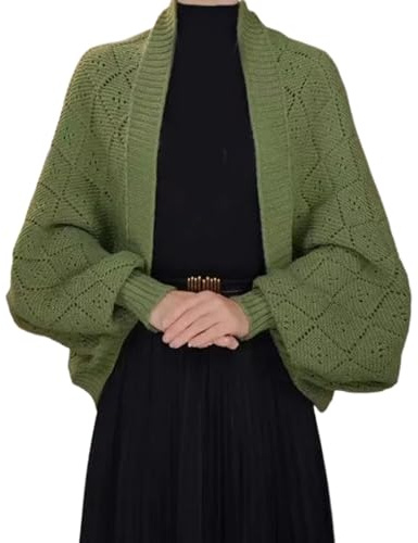 Nimedala Manteau châle en tricot ajouré tendance, écharpe et châle 2 en 1