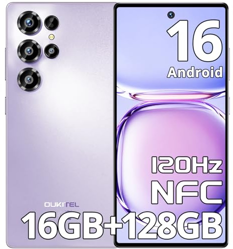 OUKITEL C66 Mobile Phones (2026) - Android 16 Phone, 6.73 HD+/120Hz Display, 16GB+128GB/1TB Smart Phone, 64MP Camera, 5000mAh Battery, 4G Dual SIM-Free & Unlocked Mobile Phones, NFC/Fingerprint/GPS