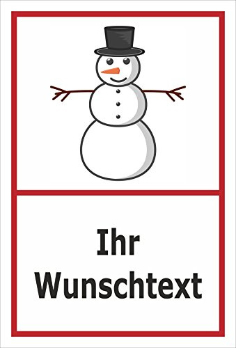 Melis-Folienwerkstatt Schild Winterdienst Wunsch-Text - 30x20cm - Bohrlöcher - 3mm Aluverbund – 20 VAR S00018-111-B