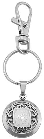 Hanessa Schlüsselanhänger personalisiert Sternzeichen | Schlüsselanhänger mit Gravur Edelstahl Silber Gold | Personalisierte Geschenke für Mama Papa | Schlüssel Anhänger Text Name Datum