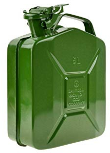 Geko K&G Metallkanister 5 L Benzinkanister G03230 GRÜN Stahlblech-Kanister Metall Armeekanister 5 Liter