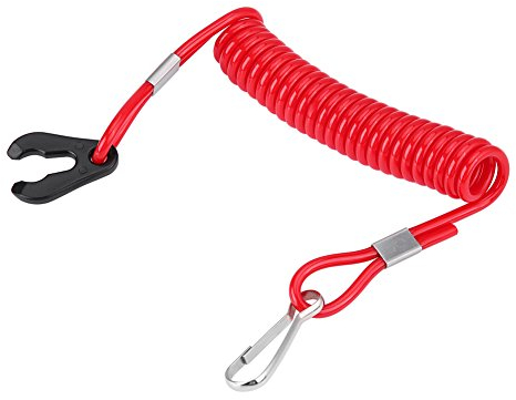 Tbest Coupe Circuit Bateau,Coupe Circuit Moteur Hors Bord,Cordon d'interrupteur d'arrêt Principal Longe, Moteur Hors-Bord Allumage d'arrêt d'urgence d'arrêt d'urgence