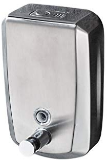 HSF Dispenser di Sapone in Acciaio Inossidabile Bagno con Doccia Cucina Manuale for Mani Disinfettante for Mani Dosatori per Sapone (Color : Silver-b, Size : 1000ml)