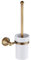 Leikance Soporte para escobilla de inodoro, estilo europeo, bronce antiguo, accesorios de baño de latón montado en la pared