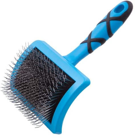 GROOM PROFESSIONAL Amplifier Feste Drahtbürste - Hundebürste - Perfekte Bürste um das Volumen des Hundefells zu Vergrößern und Gleichzeitig Knoten und Verfilzungen - Bürste für zwei Zwecke - Groß