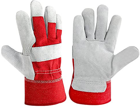 CKJ Gardening Gloves Heavy Duty Thornproof Gloves Leather Resistant Welding Gloves Multipurpose Safety Work Protective Gloves for Mechanics Builders Gardener Work Unisex