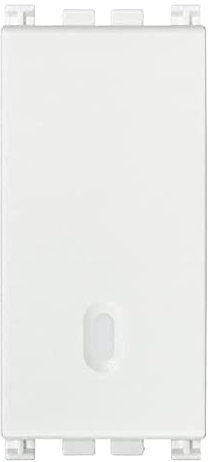 VIMAR 0R19000.B Interruttore 1P serie Arké, 10 AX 250 V illuminabile, tasto sostituibile, max 100 W per lampade con alimentatore integrato (IEC 60669-1:2017), bianco