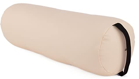 WellTouch Lagerungsrolle Vollrund | Fluffy Knierolle für Massageliegen | Extra Soft | Lagerungskissen für Massage & Therapie | Beinauflage mit Ø 20 cm | Länge 65 cm (beige)