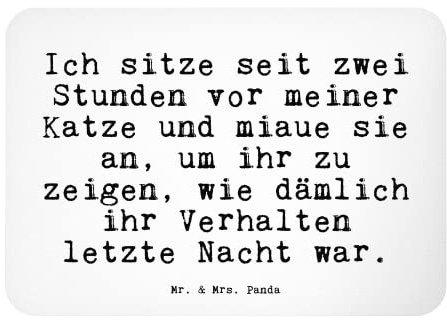 Mr. & Mrs. Panda Magnet Ich sitze seit Zwei... - Geschenk, Katze, Kühlschrankmagnet, Katzen, Spruch Sprüche Weisheiten Zitate Lustig Weisheit Worte,