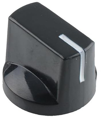 Black Davies 1510 Style Pointer Knob for 6mm Splined Shafts Potentiometers