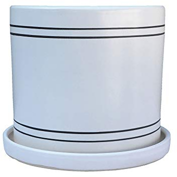 GImLY Blumentopf aus Keramik, extra groß, grüne Pflanze, Blumentopf, Wohnzimmer, Balkon, Boden, Blumentöpfe, Schlichtes weißes Interieur, kreative Keramik, kleines Becken, schickes passendes Tablett