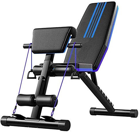 Hantelbank, zusammenklappbar, Hantelhocker, verstellbar, faltbar, Hantelbank, Sit-up-Bauchbank, flache Übungs-Workout-Bank, Zuhause für Hantelübungen für Männer und Frauen