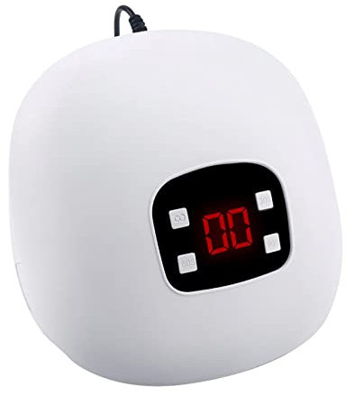 60W Lampada Unghie LED UV Professionale, Portatile Lampada per Unghie Asciuga Smalto Fornetto Unghie con 3 Timer LCD Display per Gel Portatile Fornetto Unghie Unghie Strumenti