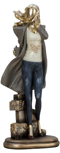 Lifestyle & More Skulptur Dekofigur Moderne Frau Mehrfarbig aus Kunststein Höhe 30 cm Breite 12 cm