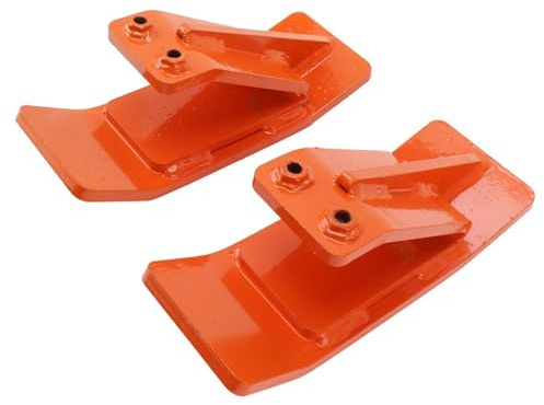 2-teiliger Kufenschutz aus Stahl, Skikantenschutz, Traktor-Eimer-Schutz mit Sicherungsmuttern und Schrauben für Rasentraktor-Anbaugeräte