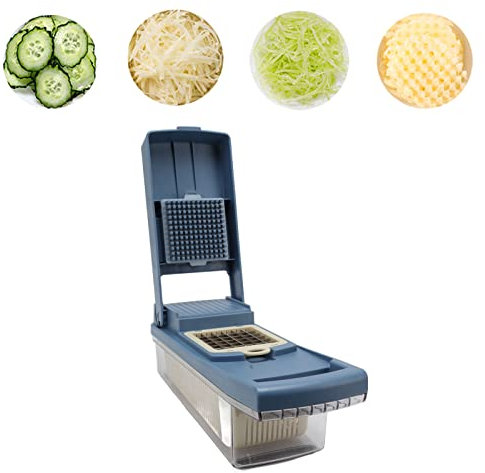 Hachoir à Légumes, Hachoir à Aliments Avec Récipient, Coupe-légumes, Hachoir à Oignons Multifonctionnel Pro 12 En 1, Coupe-légumes, Coupe-mandoline, Salade, Hachoir à Ail