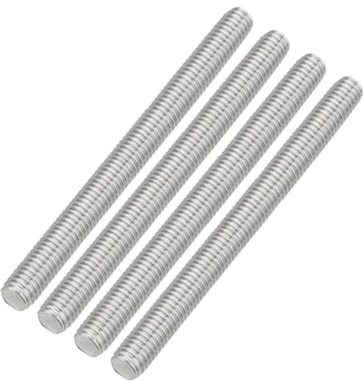 QUARKZMAN 4Pcs Varilla Roscada Completa M8 x 90mm Acero Inoxidable 304 Rosca a la Derecha Pernos de Barra para Ensamblaje de Muebles y Maquinaria