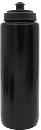 Baoblaze Botella de Agua Deportiva, Botella de Bebida con Capacidad de 1 L, Botella de Agua portátil para Entrenamiento, fútbol, Deportes al Aire Libre, Negro