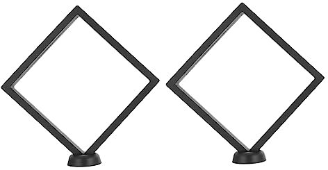TINEASUR 2st Aufbewahrungskiste Schwimmender Schmuckkoffer Schmuckprobenhalter Schmuck Schwebender Rahmen 3d-schwebendes Display Für Uhren Münzen Black Abs-kunststoffrahmen