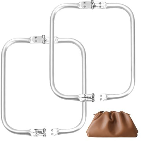 Cadre Tubulaire Interne, 2 Pièces Cadres de Sac à Main en Aluminium, Fermoir Tubulaire Charnière Interne, Poignées de Cadre de Sac à Main en Aluminium, pour DIY Fabrication de Sacs (9 x 25 x 2 cm)