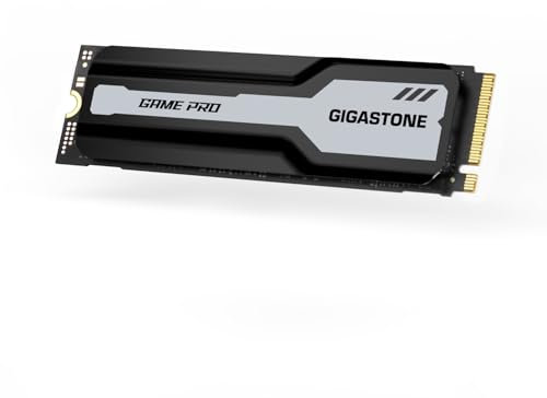 Gigastone M.2 SSD 500GB PCIe 4.0 NVMe SSD PS5, Turbo Speed 5,000MB/s, Heat Sink, Internal Gaming Storage for PC/Laptop, Ideal Gamers, Video Editing and Creators
