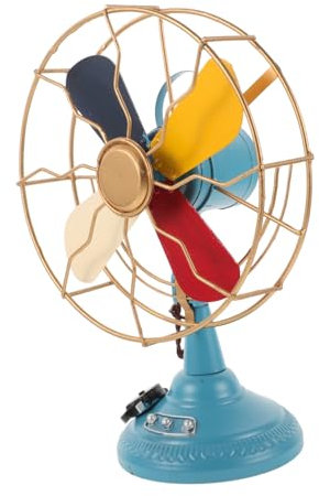 Zerodeko Retro Fan Ornament Vintage Schreibtisch Fan Modell Metall Stehend Decor Kreative Metall Dekoration