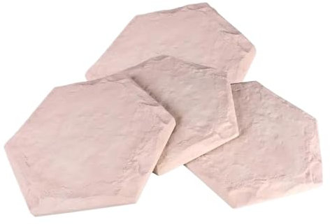 ZNJAMN Trittsteine 4 Stück Trittsteine ​​für den Außenbereich, Steinmatte, Gartensteine, Rasenornamente, große Trittsteine, Gehwegfertiger, dekorative Trittsteine Für Gartenwege(Hexagon)