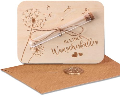 Wunscherfüller Geldgeschenke Verpackung,Holzige Geldgeschenkbox mit Umschlägen Wunscherfüller für Hochzeiten Personalisierte Holz Geschenkverpackung für kreative Geldgeschenke Einzigartige