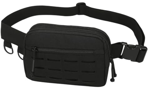 Marsupio Tattico, Molle Borsa a Fianco, Borsello con Cintura Regolabile, per Viaggi, Camminate, Corsa, Escursionismo, Ciclismo