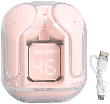 Vvikizy Écouteurs sans Fil BT 5.3 Rechargeables par USB avec Son Surround 360° Stéréo HiFi pour Jeux, Téléphones, Tablettes et PC (Plastique)
