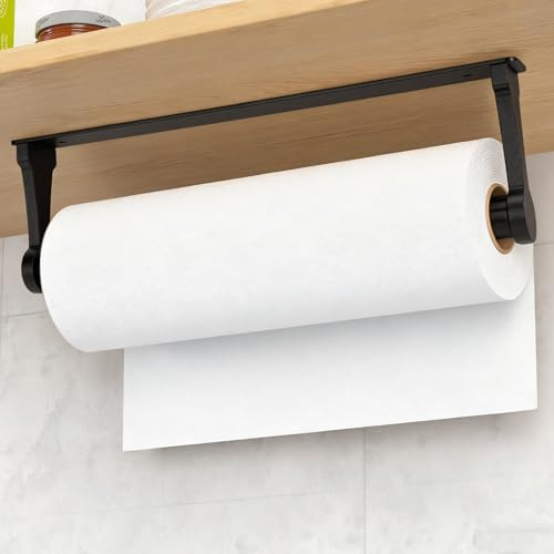 FitRepa Küchenrollenhalter Ohne Bohren – Selbstklebend Küchenrollenhalter, Aluminiumlegierung Küchenpapierhalter, Bohrfrei & Rostfrei für Küche Badezimmer Wohnzimmer