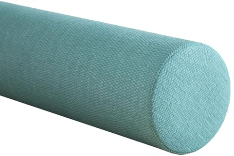 JORTUIO Almohada Cervical Cilíndrica, 40/50/60/70/90 cm Cojin Cilíndrica del Cuello Espuma de Memoria, Cojin Rulo Reposacabezas, para Lumbar,Rodillas,Dormir/Hogar/Oficina(Azul Claro,10cmx30cm)