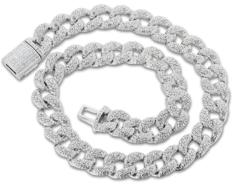 Halukakah Diamant Goldkette für Herren, 18k Echtgold/Platin Plattiert Vollständig Iced Out 16MM Miami Cuban Link Kette Halskette Armband, Lab Diamant Krappenfassung, Geschenk für Ehemann, Freund, Sohn
