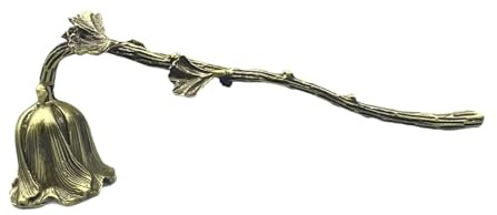 KESOTO Kerzenlöscher, Kerzenlöscher aus Legierung, Kerzenlöscher mit langem Griff, Dochtlöscher, Kerzenlöschwerkzeug, Geschenk für Antiquitätenliebhaber, für die Küche zu Hause, Bronze