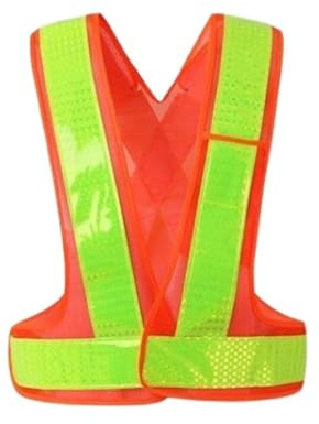 JYARZ Reflektierende Riemen Bauschutzkleidung Nachtradweste(Orange)