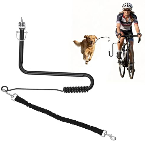 ZESTEFY Fahrradleine für Hunde – Freihändige Hundefahrradleine mit Stoßdämpfung, Verstellbarer Länge, Reflektierend & Robust für Radtouren, Joggen, Gassigehen