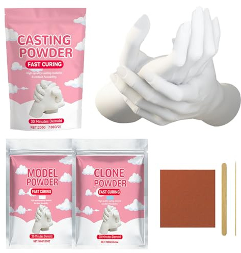 Polvere Di Gesso,100g Ad Activazione Acquosa e Miscelazione Facile | Argilla Modellazione Manuale Kit Polvere di Gesso | Per Decorazione Casa Principianti Coppie Famiglie Donne San