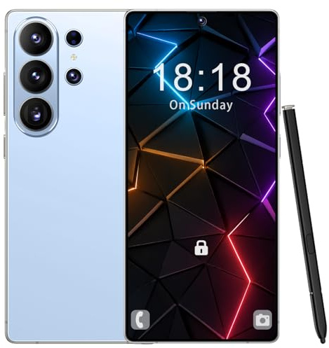 T-Smart Unlocked Android 14 Mobile Phone, 12GB+512GB, 6.9 HD Display, 4500mAh Battery, 21MP+8MP Camera, Dual SIM, Face Unlock, SIM Free Smartphone