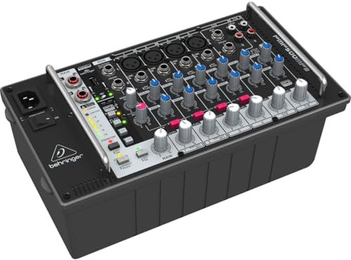 Behringer EUROPOWER PMP500MP3 Ultra-Compact 500 Watt 8 Channel Powered Mixer with MP3 Player, Reverb and Wireless Option