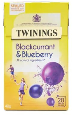 Twinings Bolsitas de té de grosella negra y arándanos 20s 40g