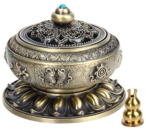 Kitchnexus Weihrauchbehälter Mit Räucherstäbchenhalter Tibetisches Handwerk 10 * 8 cm