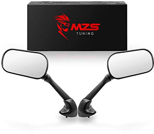 MZS Motorcycle Mirrors Racing Rear View Fairing Side Accessories Black Compatible with YZF R1 1998-2008 / YZF R6 1998-2007 / YZF R6S 2006-2008