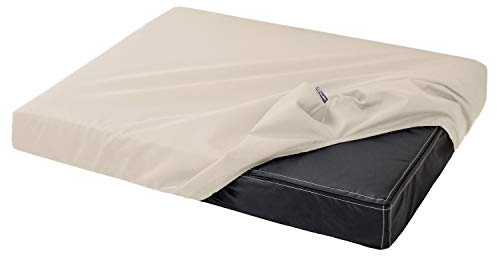 tierlando® Quick-Cover Maddox Basic Matratzenschoner für Hundebett und Hundematratze aus Polyester – rechteckiger, waschbarer Spannbettlakenbezug Größe: 70x45cm | Farbe: 05 Creme
