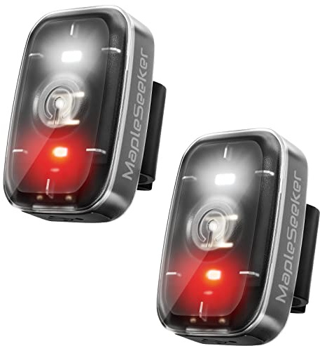 LED Safety Light, Clip On Strobe/Running Lights for Runners, Bike Tail Light with 5 Lighting Modes, High Visibility Accessories for Cycling, Hiking, Dogs and Kids (2-Pack Black)
